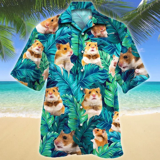 Excellent Gift For Hamster Lovers Summer Beach Palm Tree Hawaiian Shirt HO1787