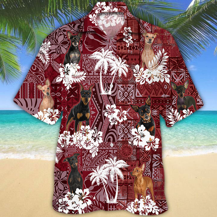 Miniature Pinscher Hawaiian Shirt, Cool Hawaiian Shirt All Over Print With Dog HO5225