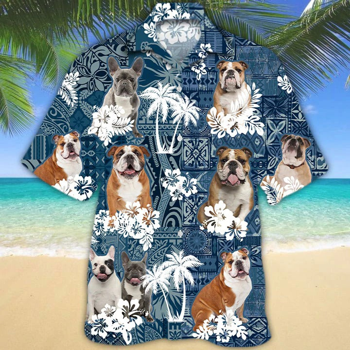 3D Full Printed Dog In Hawaiian Beach Shirts, Hawaii Aloha Summer Shirts For Dog Lover, Dog Hawaiian Shirt HO4883