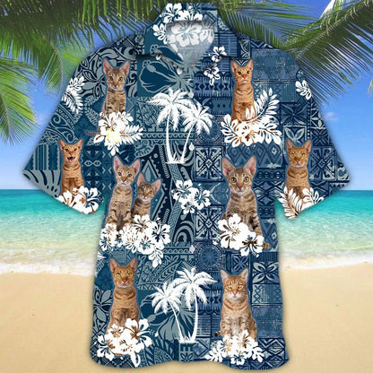 Cat Hawaiian Shirt For Summer Day, 3D Full Print Hawaii Cat Shirts, Cat Aloha Beach Shirt, Gift For Cat Lover HO4856