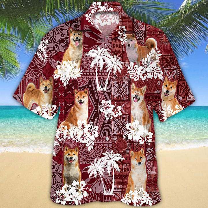 Shiba Inu Hawaiian Shirt, Cute Dog Hawaiian Shirt HO5255