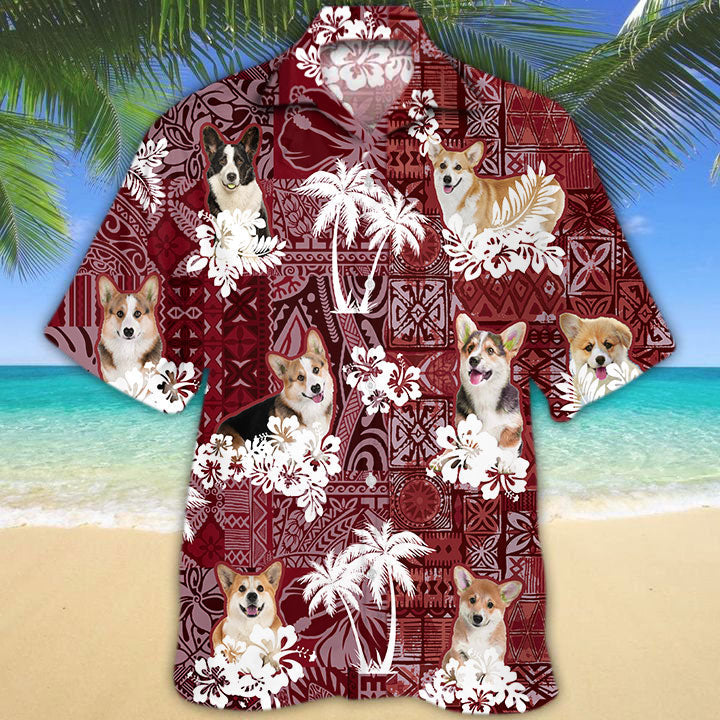 Welsh Corgi Hawaiian Shirt, Dog Corgi Hawaii Aloha Beach Shirt HO5264