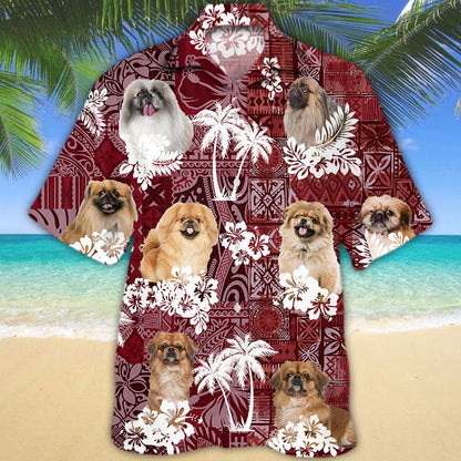 Pekingese Hawaiian Shirt, Animal Hawaii Aloha Beach Shirt Short Sleeve HO5232