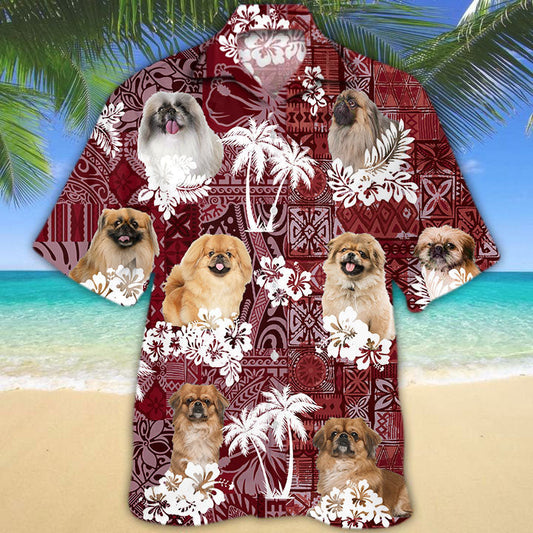 Pekingese Hawaiian Shirt, Animal Hawaii Aloha Beach Shirt Short Sleeve HO5232
