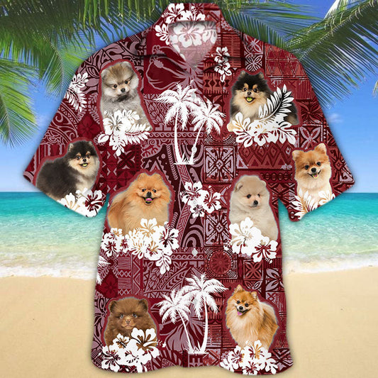Pomeranian Hawaiian Shirt, Dog Hawaii Aloha Beach Shirt Short Sleeve HO5235