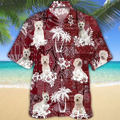 West Highland White Terrier Hawaiian Shirt, Kute Dog Hawaiian Shirts HO5266