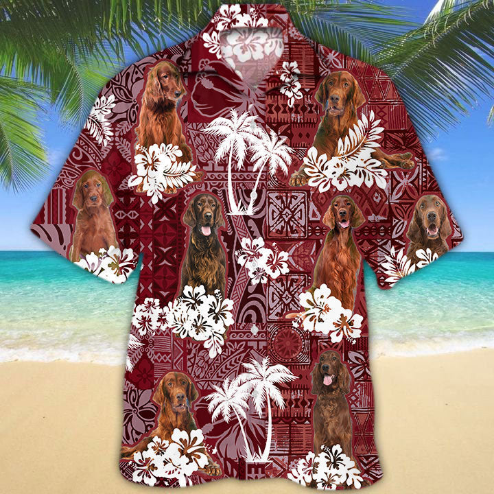 Irish Setter Hawaiian Shirt, Dog Hawaii Aloha Beach Shirt For Men Women HO5210