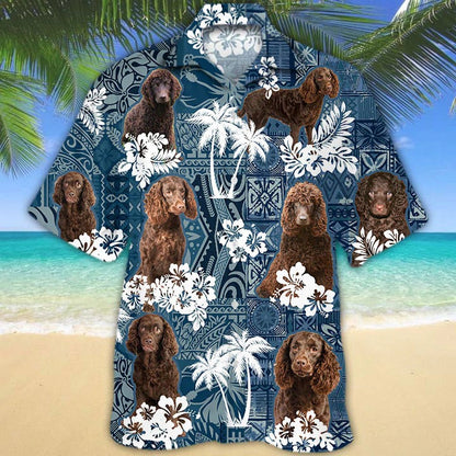 American Water Spaniel Hawaiian Shirt, 3D Dog Hawaiian Shirt, Summber Beach Dog Hawaii Shirts For Men HO4865