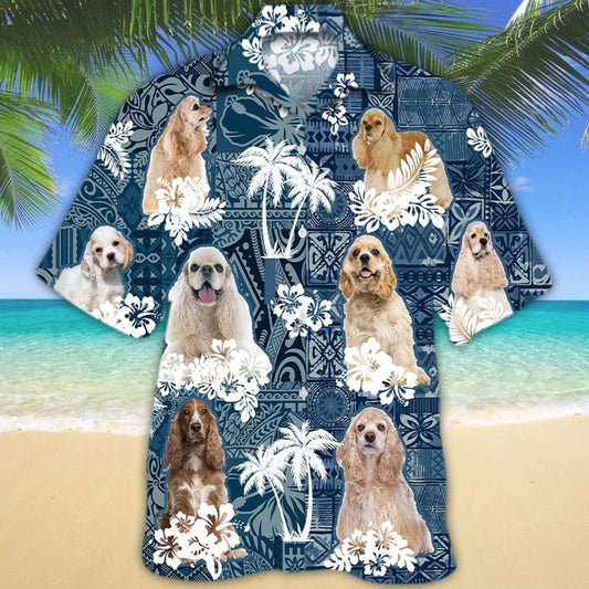 American Cocker Spaniel Hawaiian Shirt, Hawaii Shirt For Dog Lovers, Dog Hawaii Aloha Beach Shirts HO0363