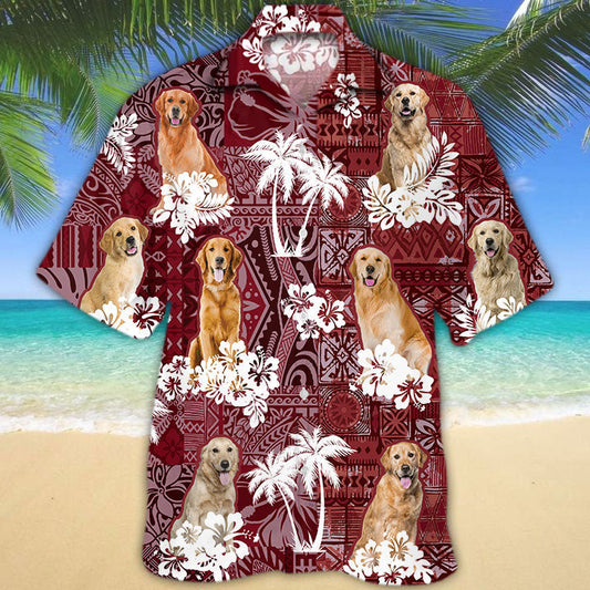 Golden Retriever Hawaiian Shirt, Dog Hawaiian Shirt Short Sleeve HO5201