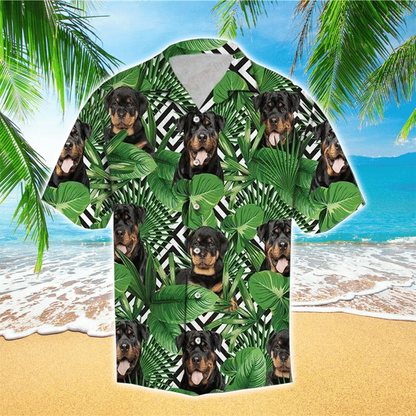 Dog Happy Summer With Rottweiler Edition Hawaiian Shirt, Flowers Aloha Shirt For Dog Lovers HO2450
