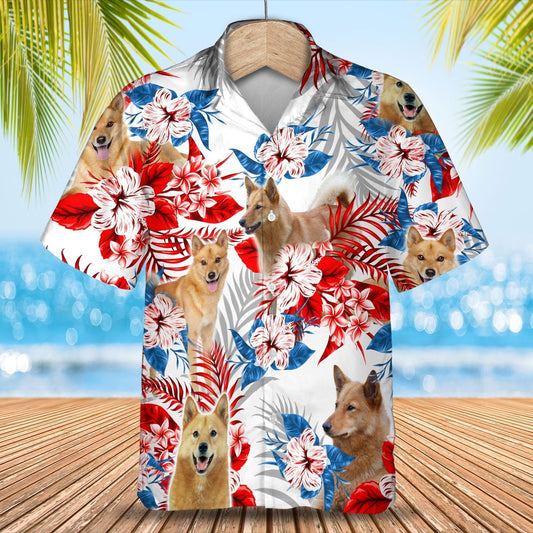 Finnish Spitz Hawaiian Shirt - Summer aloha shirt, Hawaiian shirt for Men and women HO0703