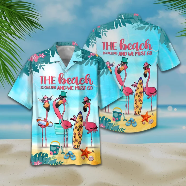Flamingo tropical aloha shirt for men, Flamingo Hawaiian Shirt HO1181