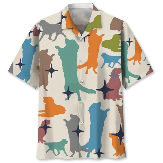 Golden Retriever vintage Hawaiian Shirt, Hawaiian shirt for men, Summer gift for Dog lovers HO1459