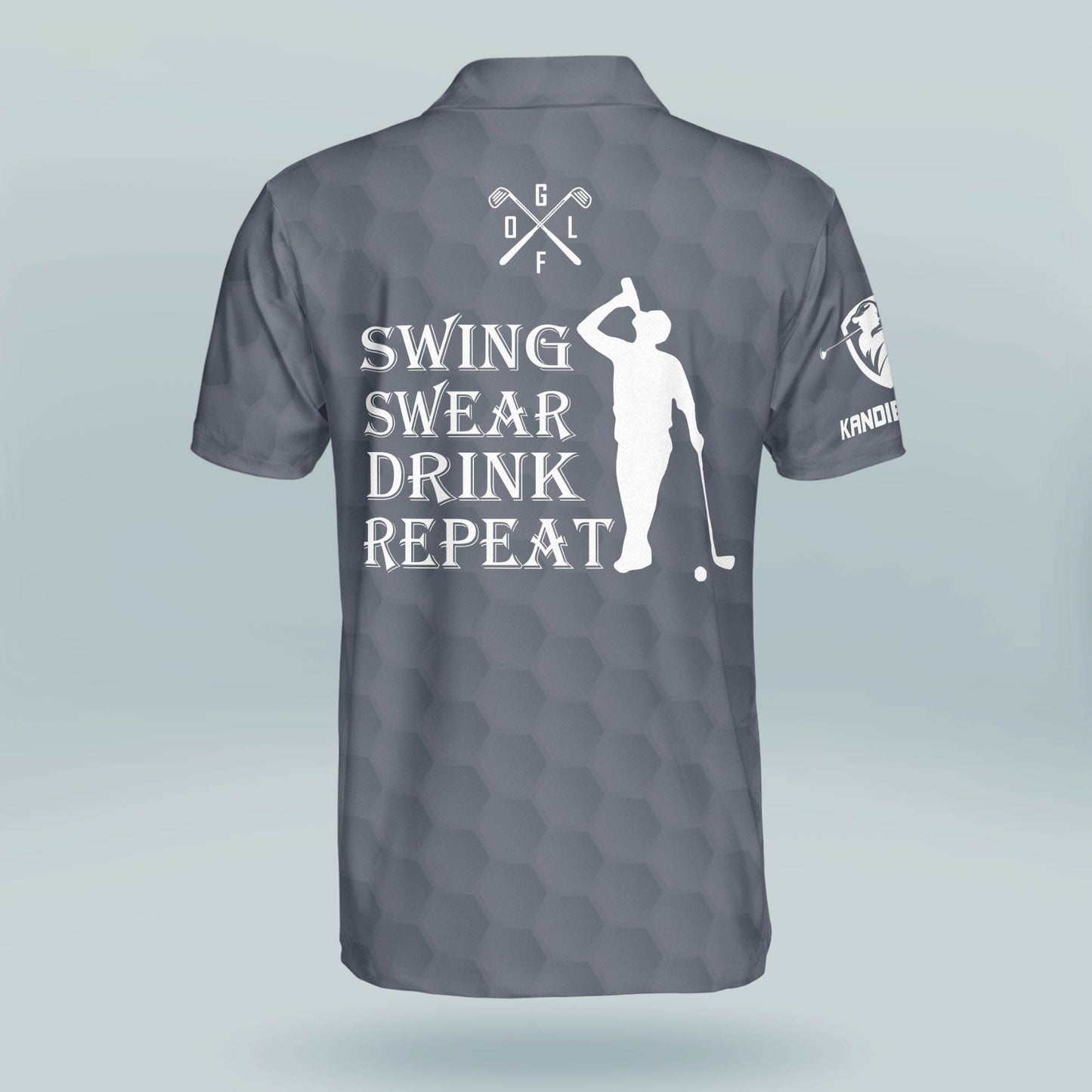 Swing Swear Drink Repeat Golf Polo Shirt GM0329