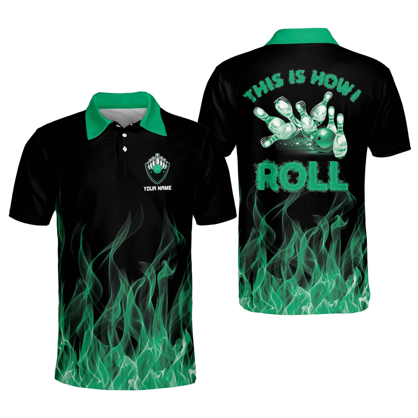 Custom Fire Bowling Shirt Crazy Unisex BM0234