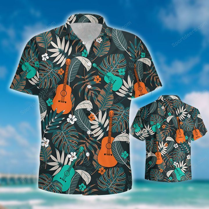 Guitar Hawaiian Shirt, Summer gift, Hawaiian Shirts for Men, Aloha Beach Shirt HO1013