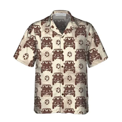 Gift For Cars Lovers Retro Jee Seamless Pattern Hawaiian Shirt HO0763