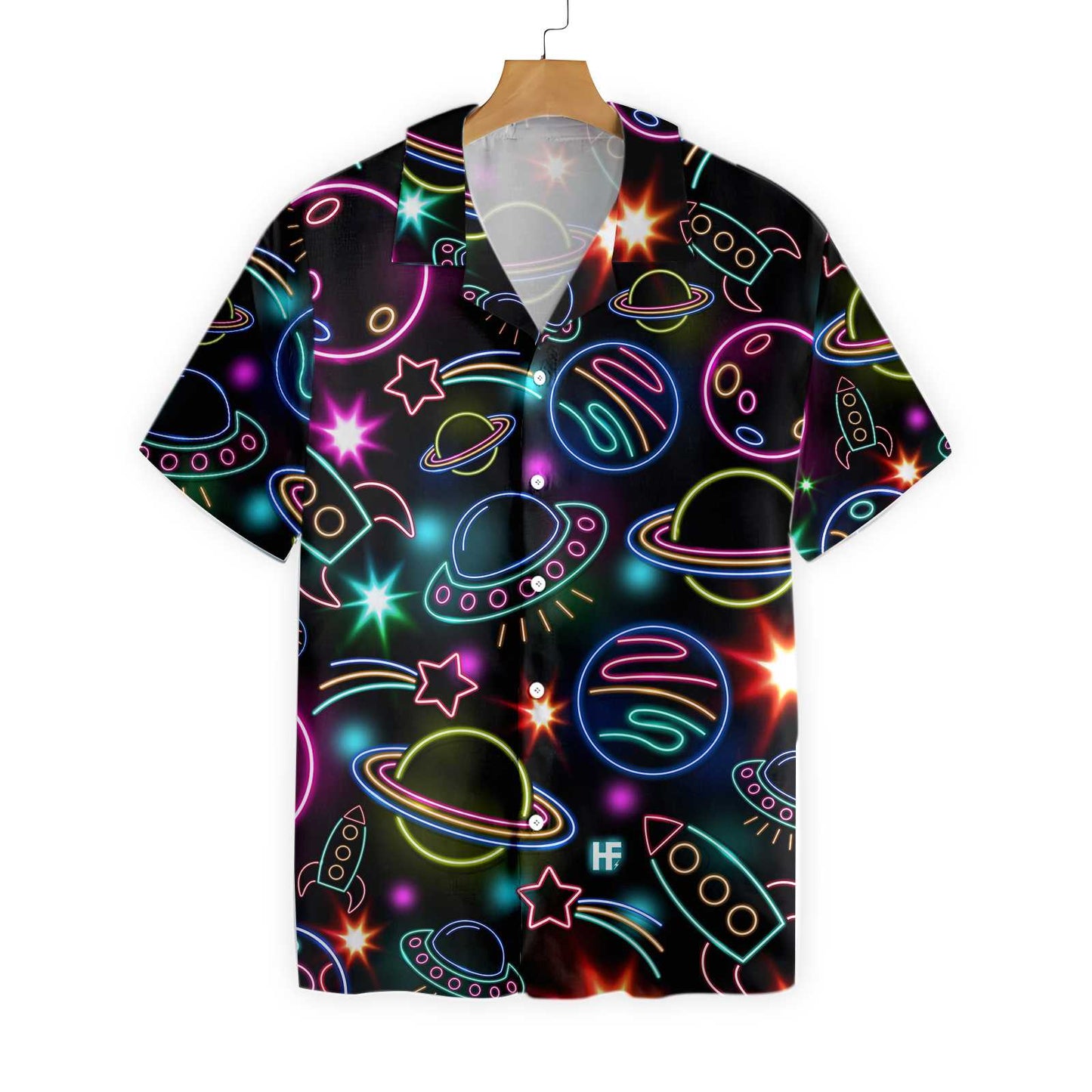 Glowing Space With Rainbow Star Hawaiian Shirt HO2907
