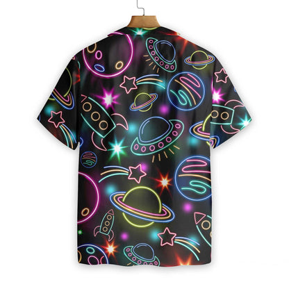 Glowing Space With Rainbow Star Hawaiian Shirt HO2907