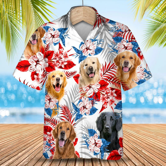Golden Retriever Hawaiian Shirt - Gift for Summer, Summer aloha shirt, Hawaiian shirt for Men and women HO0686