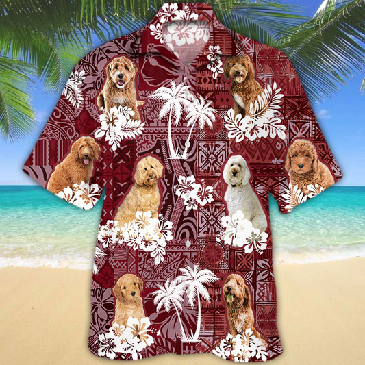 Goldendoodle Hawaiian Shirt, Gift for Dog Lover Shirts, Men's Hawaiian shirt HO1237