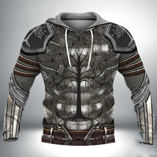 Armor Knight Warrior Tree Pattern Shirt, Irish Armor St Patrick's Day All Over Printed Shirt PO0248