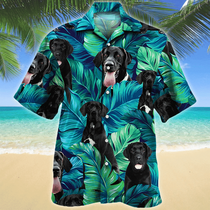 Great Dane Hawaiian Shirt, Dog Lover Hawaiian Shirts for Men - Summer Button Down Mens Hawaiian Shirts Short Sleeve HO1915