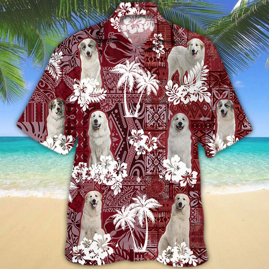 Great Pyrenees Hawaiian Shirt, Gift for Dog Lover Shirts, Men's Hawaiian shirt HO1234
