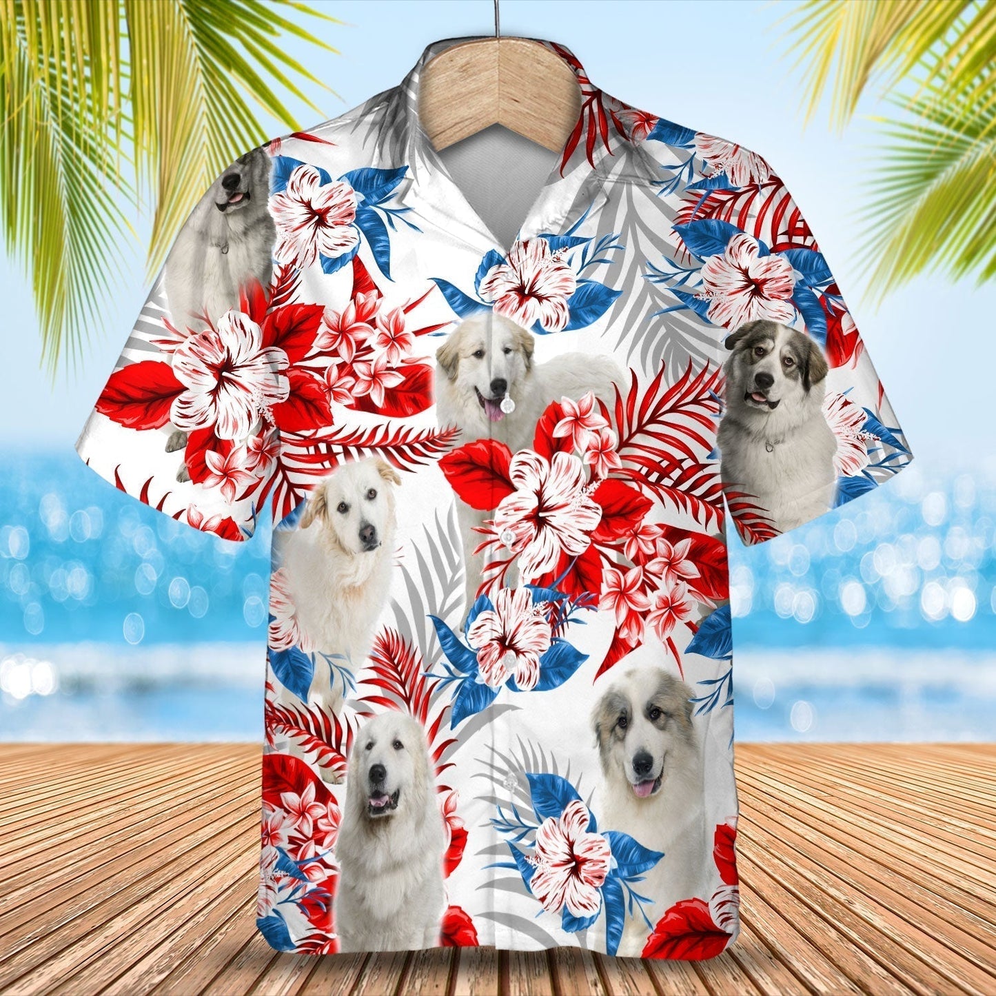 Great Pyrenees Hawaiian Shirt - Gift for Summer, Summer aloha shirt, Hawaiian shirt for Men and women HO0676
