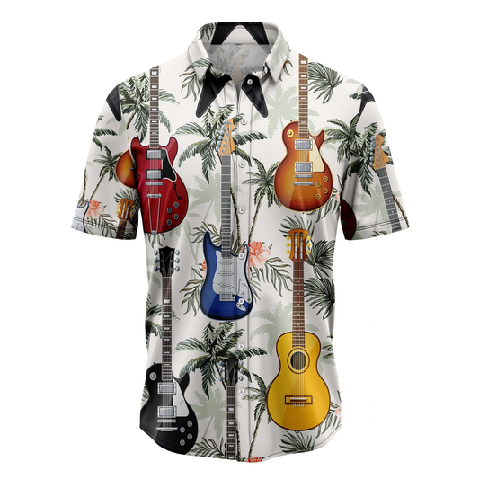 Guitar Tropical Vintage Hawaiian Shirt, Summer gift, Hawaiian Shirts for Men and Women Aloha Beach Shirt HO1051