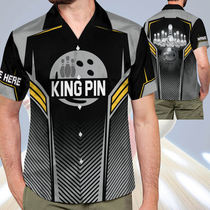 King Pins Button-Down Hawaiian Shirt HB0073
