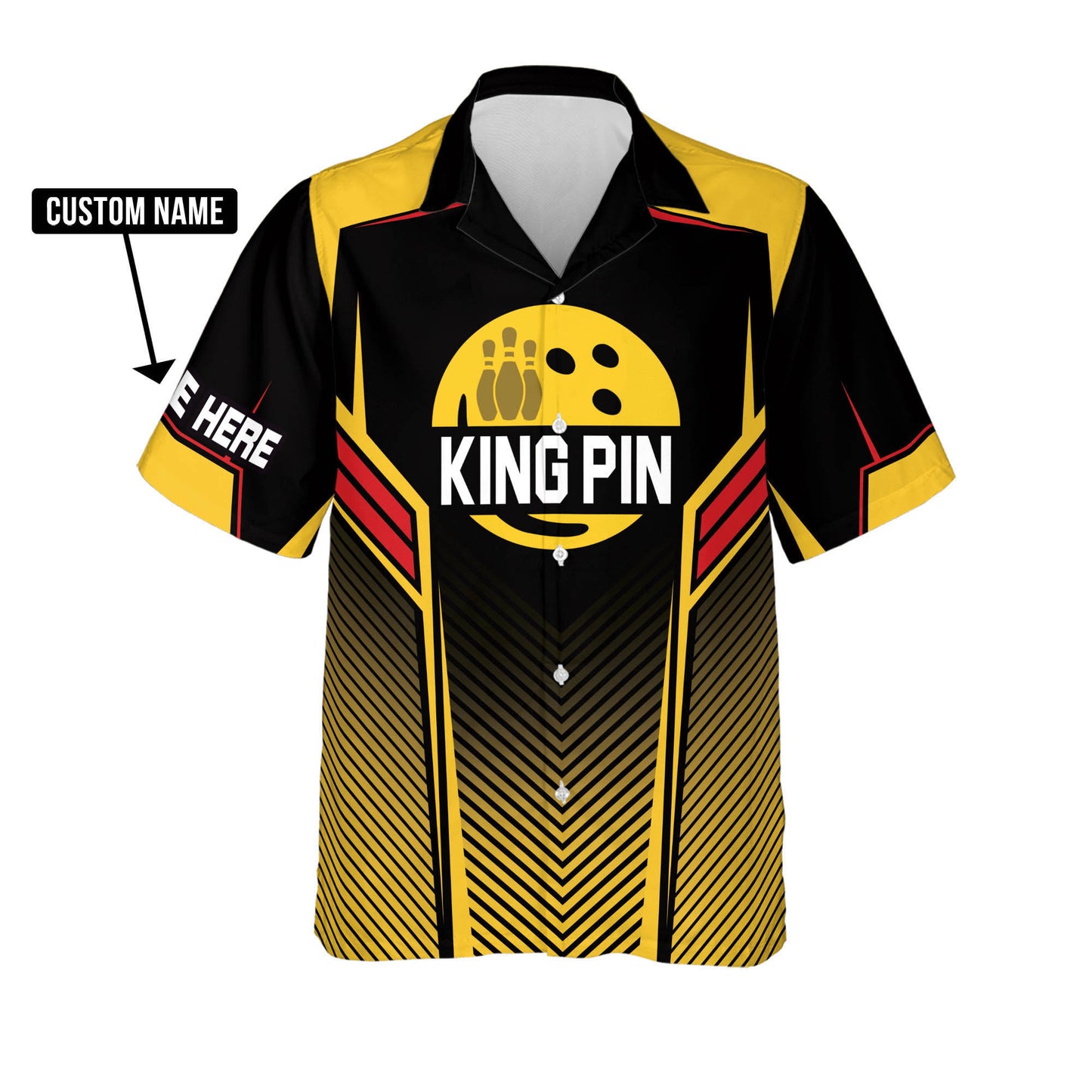 King Pins Button-Down Hawaiian Shirt HB0073