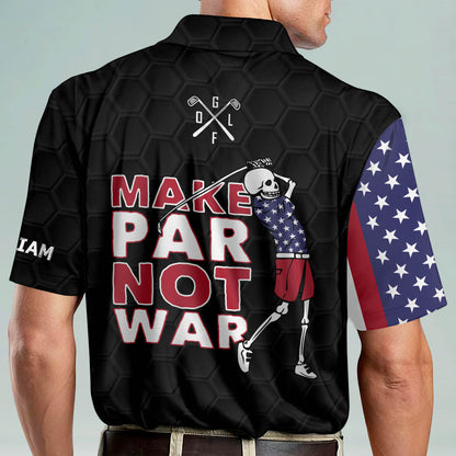 Make Par Not War Golf Polo Shirt GM0251