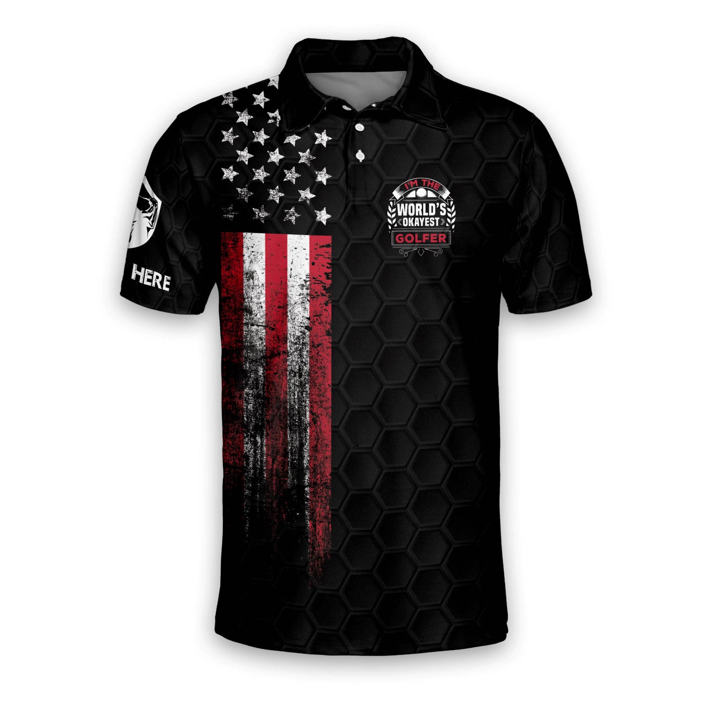 American Flag I'm The Okayest Golfer Polo Shirts GM0122