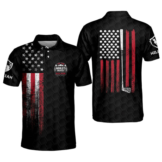 American Flag I'm The Okayest Golfer Polo Shirts GM0122