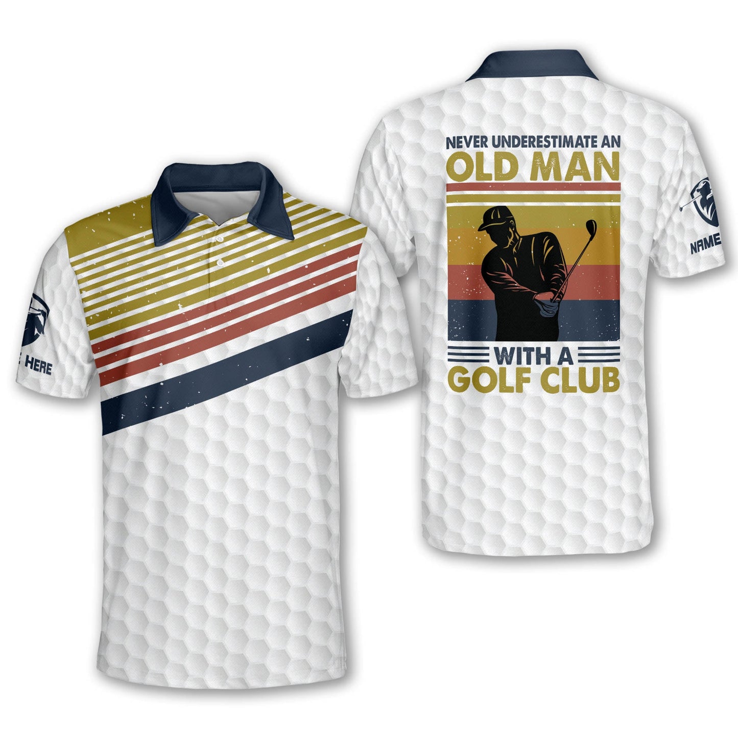 Old Man With A Golf Club Polo Shirt GM0416