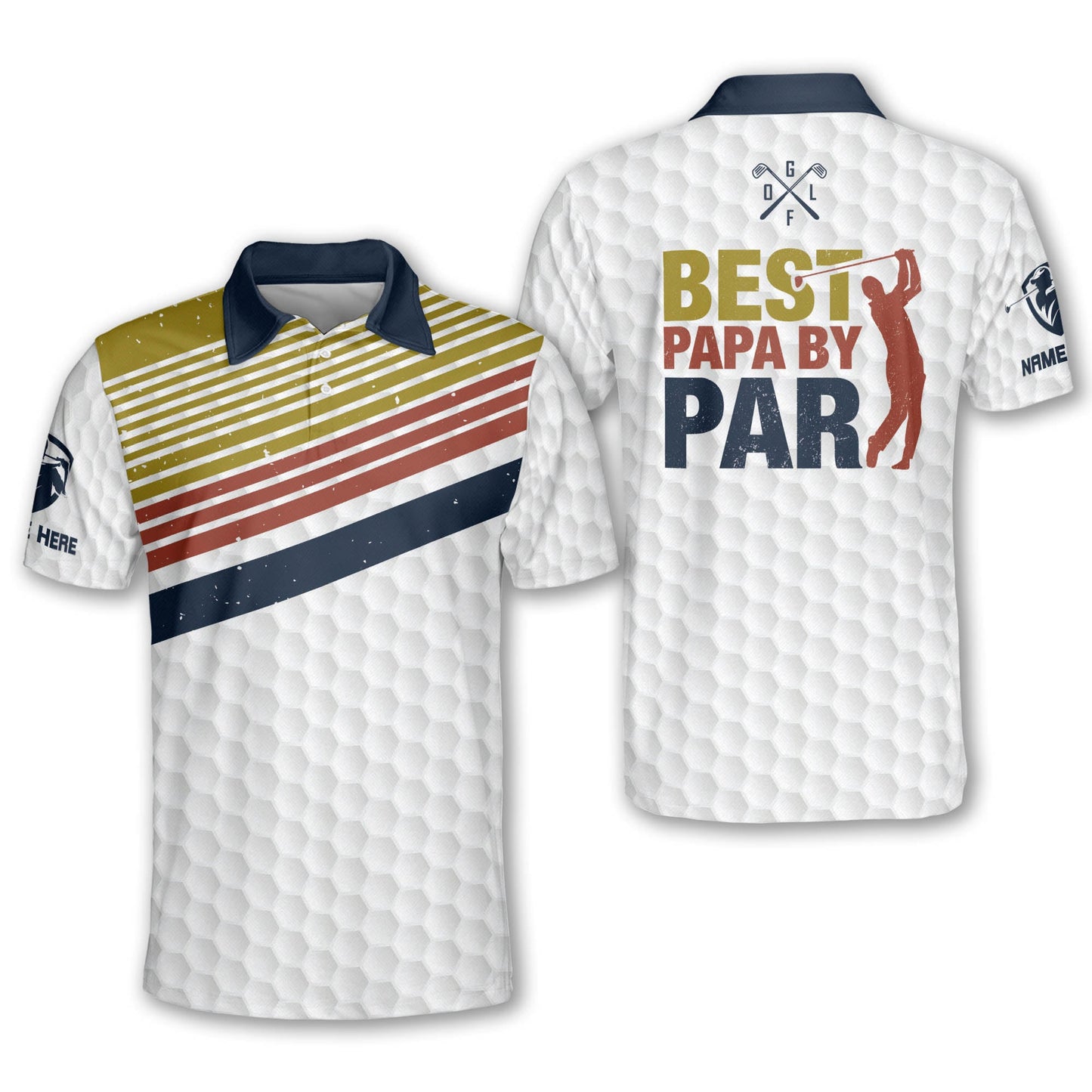 Best Papa By Par Golf Polo Shirt GM0419