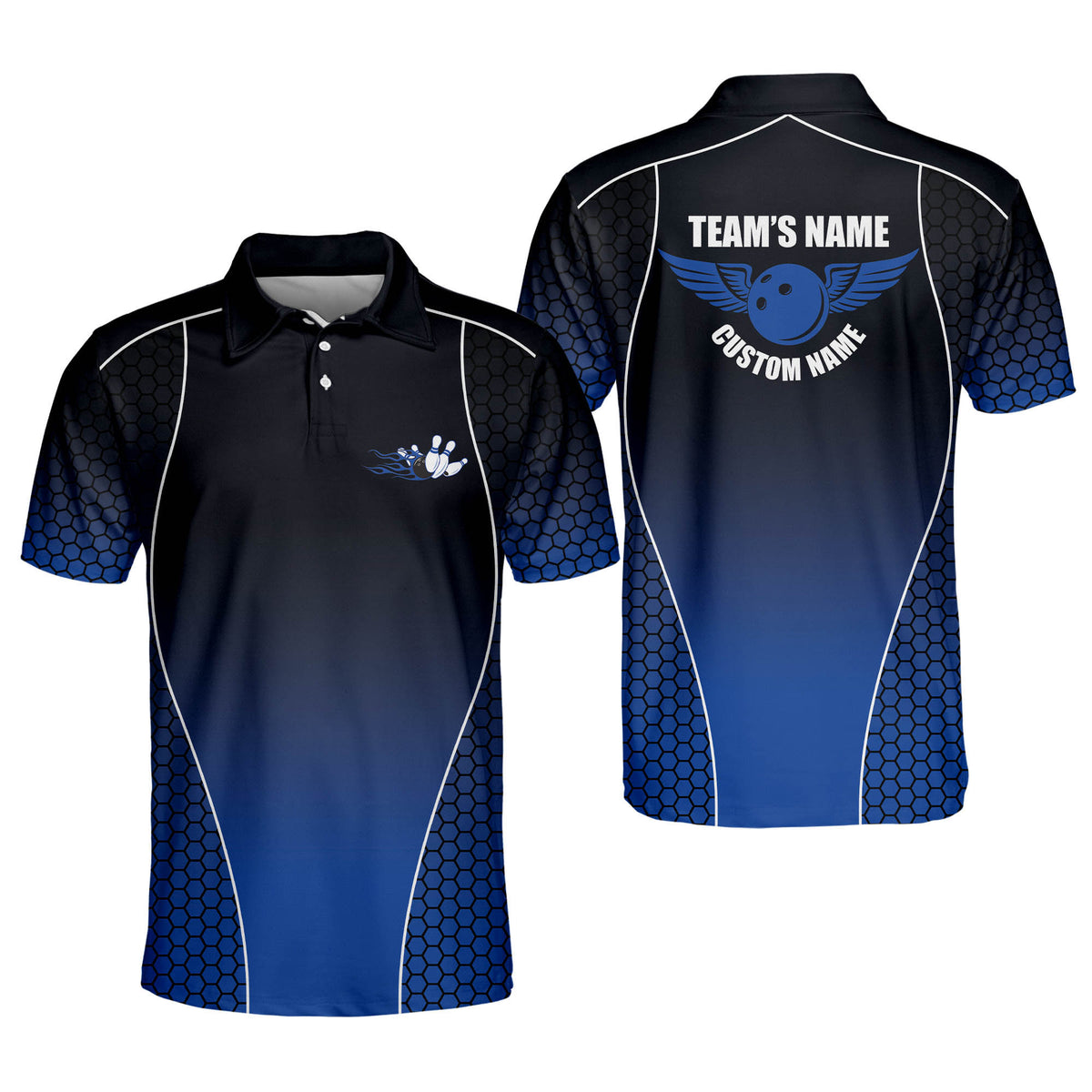 Lasfour Custom Bowling Shirts For Men, Short Sleeve Bowling Shirts For