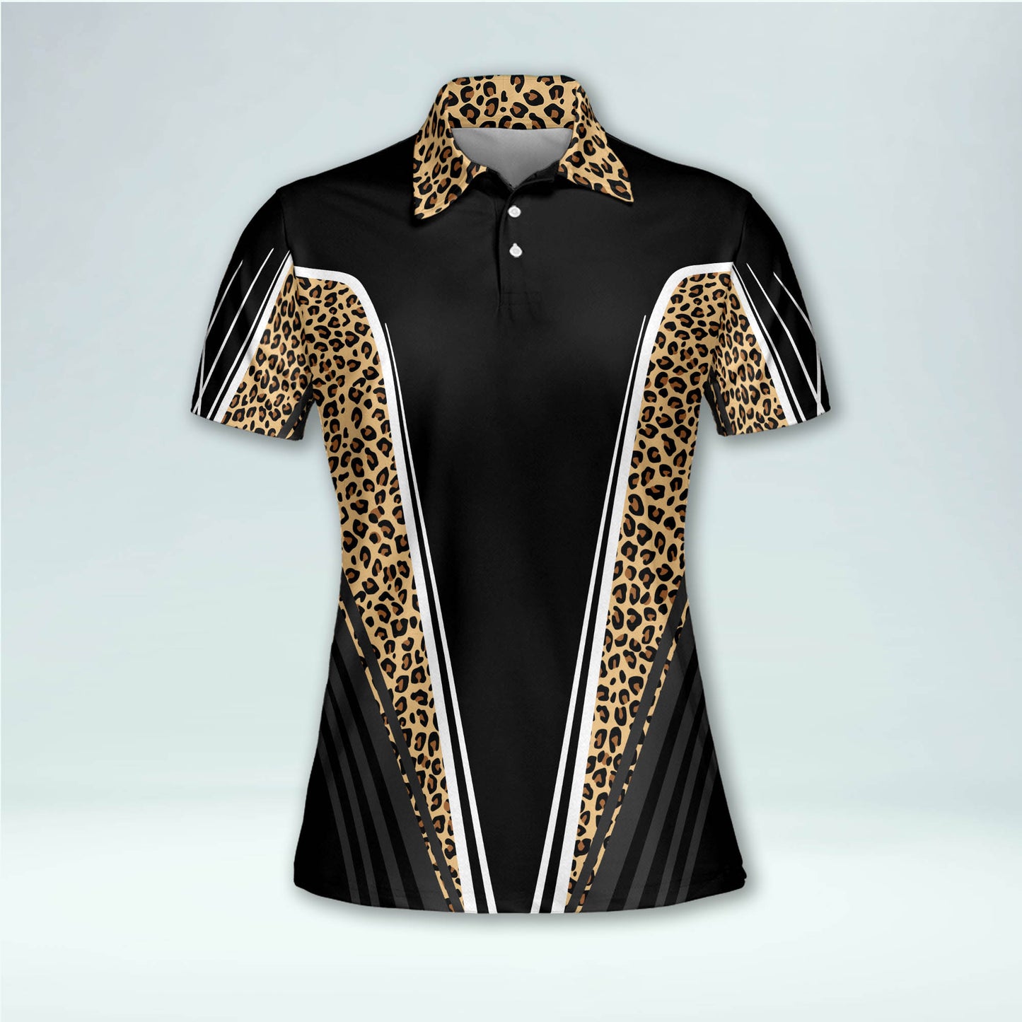 Leopard Pattern Womens Golf Polo Shirt GW0031