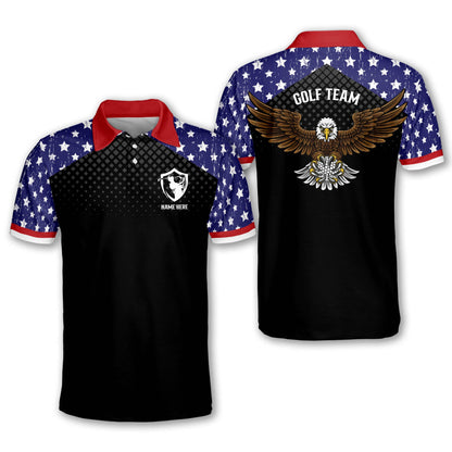 Patriotic Crazy Eagles Golf Polo Shirt GM0374
