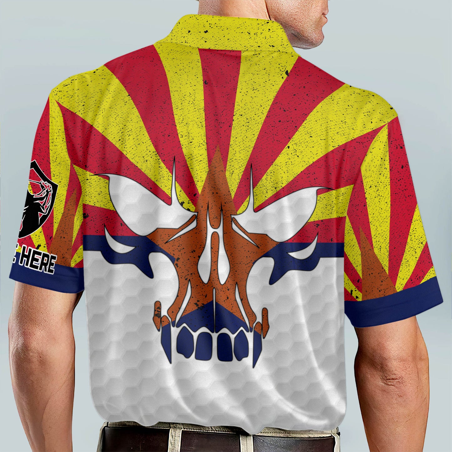 Custom Crazy Texas Flag Arizona Golf Polo Shirt GM0348