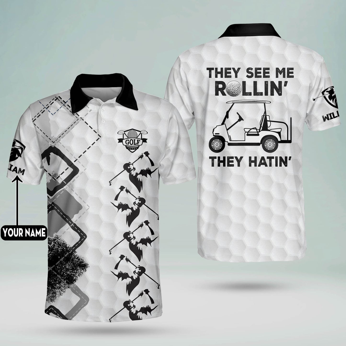 They See Me Rollin They Hatin Golf Polo Shirt GM0046