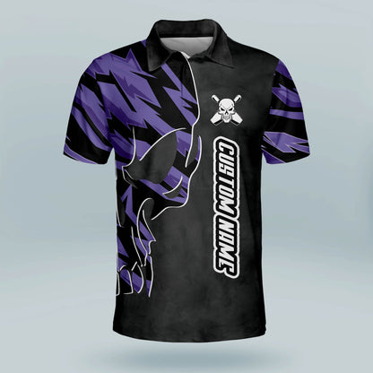 Custom Bowling Shirts For Men - Dry Fit Bowling Team Shirts - Designer Bowling Shirt For Men - Skull Short Sleeve Bowling Shirts For Men BM0001