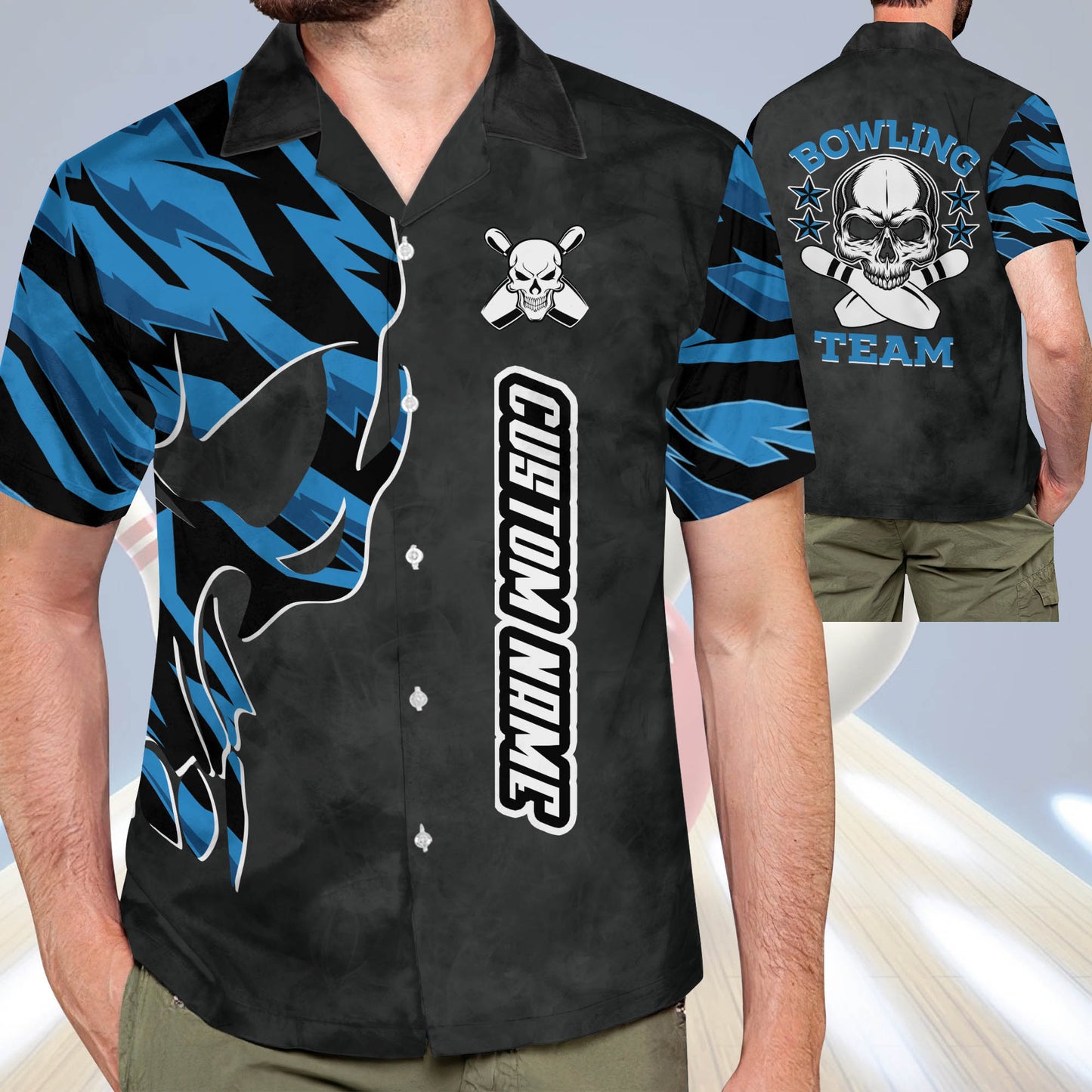 Custom Skull Hawaiian Bowling Shirts HB0021