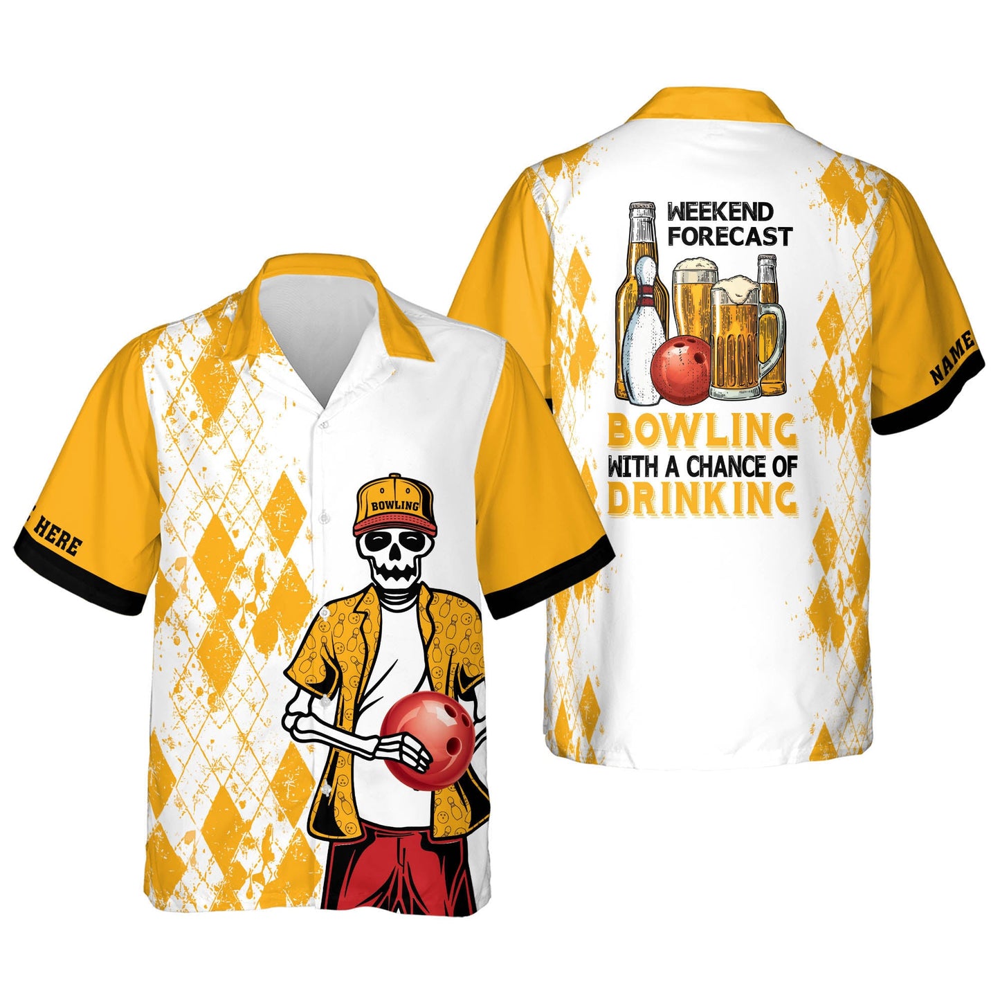 Weekend Forecast Bowling Hawaiian Shirt HB0019