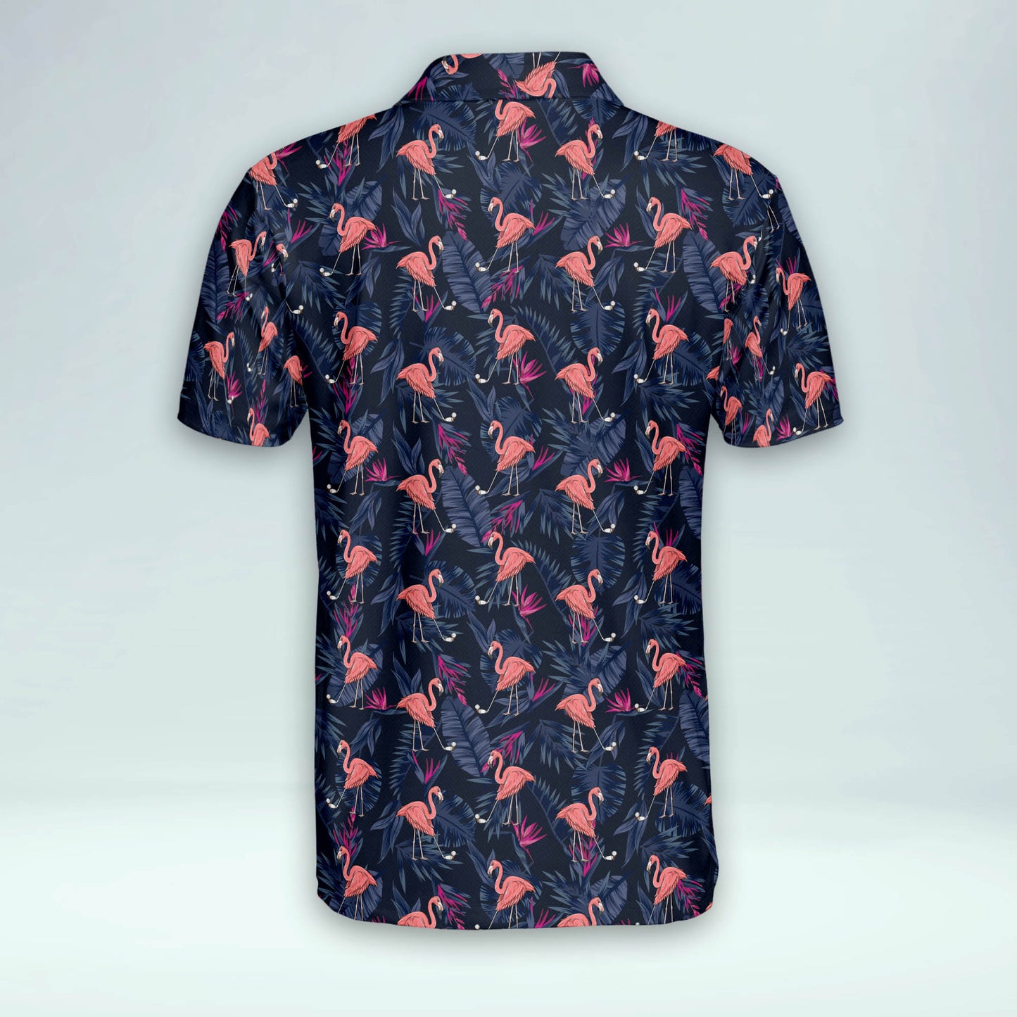 Floral Flamingo Tropical Sports Golf Polo Shirt GM0351