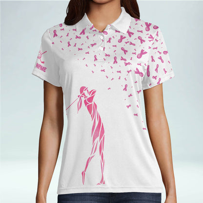 Pink Funny Womens Golf Polo Shirt GW0032