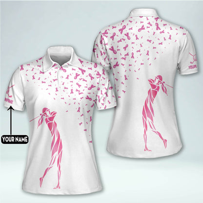 Pink Funny Womens Golf Polo Shirt GW0032
