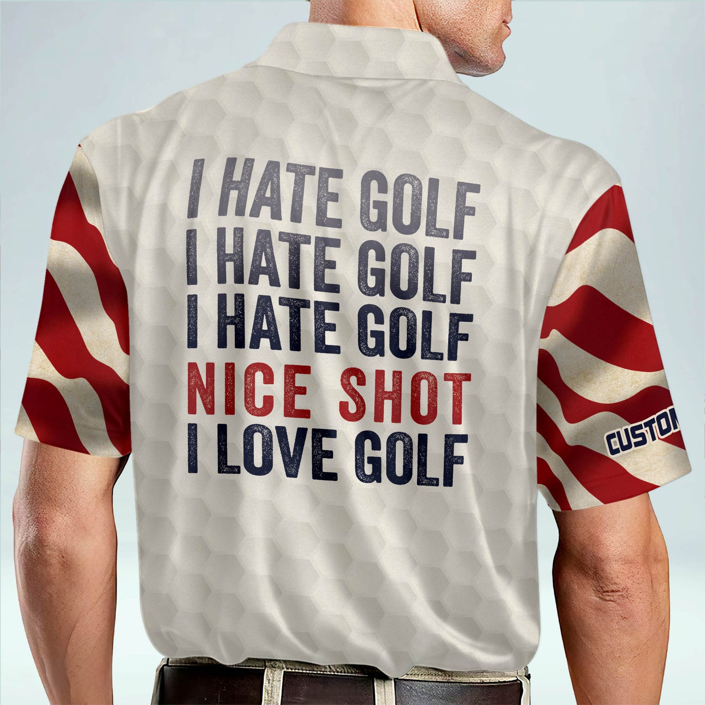 I Hate Golf Nice Shot I Love Golf Polo Shirt GM0380